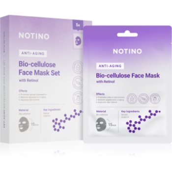 Notino Anti-Aging Bio-Cellulose Face Mask with Retinol set de măști textile antirid - imagine 2